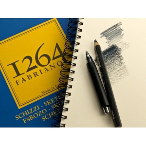 Bloc desen 1264 Schizzi, A5, 90gr, 60 file, cu spirală pe lungime Fabriano - Img 2