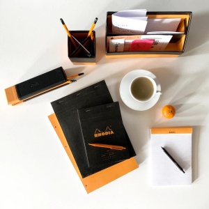 Blocnotes A4, capsat, 80 file, N°18, Rhodia black - Img 5
