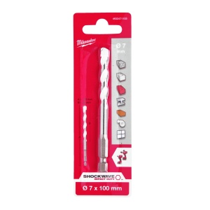 Burghie multimaterial Milwaukee (Lungime totală (mm): 100, Lungime activă (mm): 50, Ø (mm): 7) - Img 2