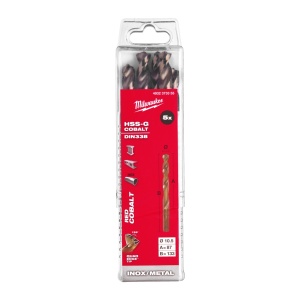 Burghie RED COBALT pentru metal - DIN 338 Milwaukee Ø 10.5x87x133 mm - set 5 buc - Img 2