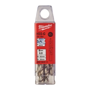 Burghie scurte MILWAUKEE HSS Ground pentru metal - DIN 1897 Ø 5x26x62 mm - set 10 buc - Img 2
