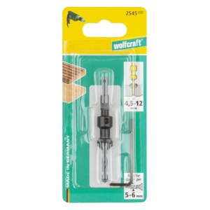 Burghiu de centrare cu zencuitor Wolfcraft 2545000, D 4.5 mm + zencuitor D 12 mm - Img 4