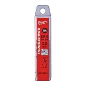 Burghiu metal MILWAUKEE THUNDERWEB - DIN 338 Ø 3.8x43x75 mm - set 10 buc - Img 2