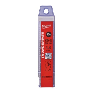 Burghiu metal MILWAUKEE THUNDERWEB - DIN 338 Ø 4.8x52x86 mm - set 10 buc - Img 2