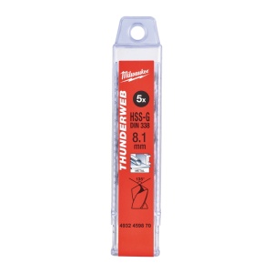 Burghiu metal MILWAUKEE THUNDERWEB - DIN 338 Ø 8.1x75x117 mm - set 5 buc - Img 2
