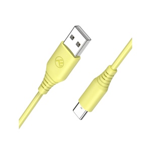 Cablu silicon Tellur USB to Type-C, 3A, 1m, galben - Img 2