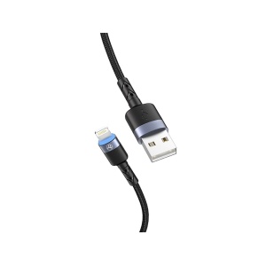 Cablu Tellur Lightning cu LED, 3A nailon, 1.2m, negru - Img 2