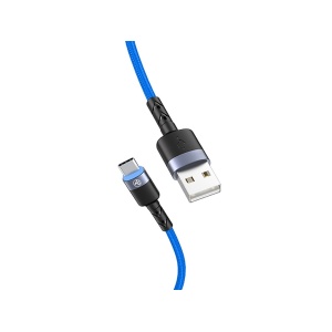 Cablu Tellur Type-C cu LED, 3A, nailon, 1.2m, albastru - Img 2
