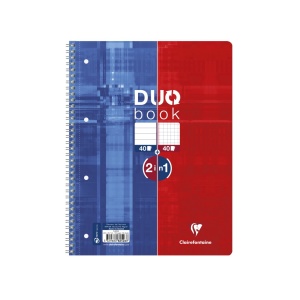 Caiet A4+ Duo, reversibil, cu spirală, 80 file, Clairefontaine - Img 2