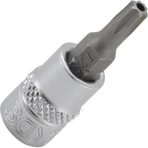 Capat cheie tubulara 1/4" cu varf Torx cu gaura, TT25 - Img 1