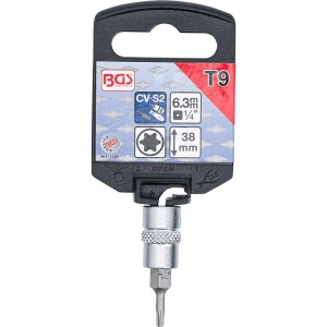 Capat cheie tubulara 1/4" cu varf Torx, T9 - Img 3