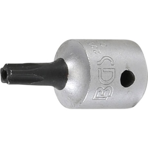 Capat cheie tubulara 1/4" cu varf TorxPlus cu gaura, TS20 - Img 4
