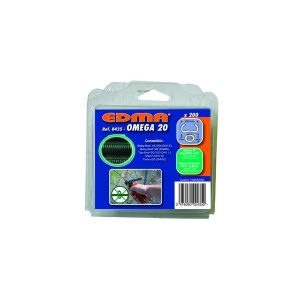 Capse galvanizate cu acoperire PVC verde 200 bucati OMEGA, DIM 20 mm EDMA - 043501