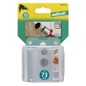 Carota diamantata Wolfcraft 3475000, D 73 mm, lungime activa 55 mm - Img 2