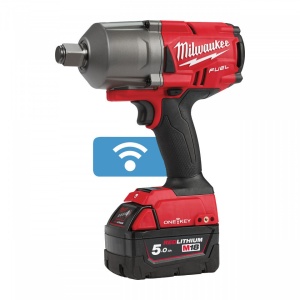 Cheie cu impact ¾˝ Milwaukee ONE-KEY™ M18 FUEL™ ONEFHIWF34-502X, cuplu 2034 Nm, livrata cu acumulatori, valiza