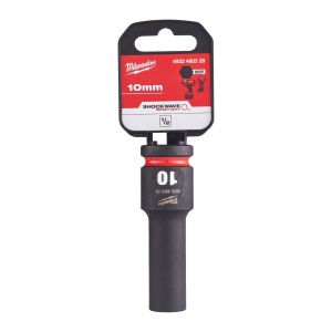Cheie tubulara de impact 1/2" MILWAUKEE SHOCKWAVE™ IMPACT DUTY - lungi 10 mm L78mm - Img 2