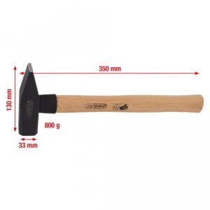 Ciocan pentru lacatus cu coada din lemn de Hickory, KS TOOLS, 800 g - Img 2