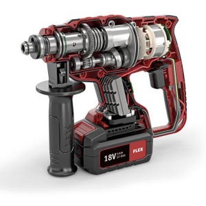 Ciocan rotopercutor Flex CHE 18.0-EC SDS Plus, 18 V, Li-Ion, 1.7 J, 0-1400 rpm, compatibil cu acumulator - Img 5