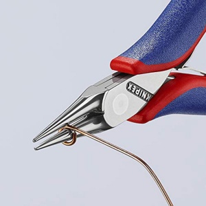 Cleste electronica, cioc rotund, manere bicomponent, KNIPEX, 115 mm - Img 3