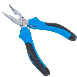 Cleste electronist BGS cu varf ascutit cu arc, 130 mm - Img 1