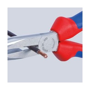 Clește semirotund KNIPEX, cu tăiș, mânere multicomponent - patent cu cioc angular - Img 3