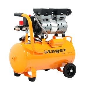 Compresor aer Stager Air 14DS24 24L, 8bar, 135 L/min, monofazat, angrenare directa, silentios - Img 1