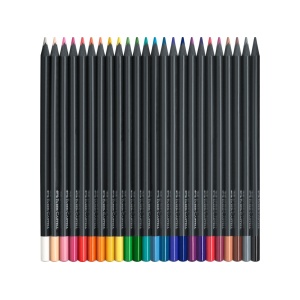 Creioane colorate triunghiulare black edition Faber-Castell 24 culori/set - Img 2