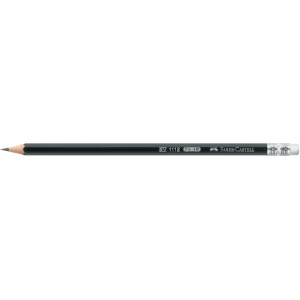 Creion grafit HB hexagonal cu gumă 1112 Faber-Castell - Img 2