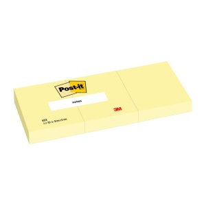 Cub notițe adezive 51 x 38 mm 300 file Post-it Canary Yellow 3/set