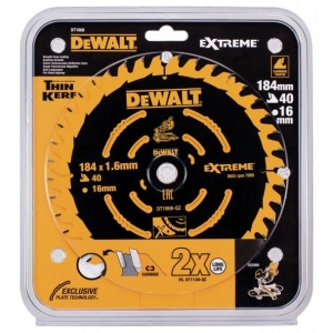 Disc Dewalt DT1668 pentru fierastrau circular, D 184x16x1.6 mm, 40 dinti, pentru taiere fina, seria Extreme - Img 3