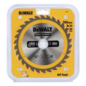 Disc Dewalt DT1937 pentru fierastrau circular, D 165x30x2.4 mm, 30 dinti, pentru utilizare universala, seria Dewalt Construction - Img 2