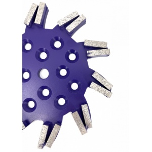 Disc stea cu segmenti diamantati pt. slefuire pardoseli - segment dur - Albastru - 250 mm - prindere 19mm - DXDY.8501.250.11.23 - Img 2