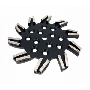Disc stea cu segmenti diamantati pt. slefuire pardoseli - segment foarte fin - Negru - 250 mm - prindere 19mm - DXDY.8501.250.11.73 - Img 2