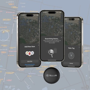 Dispozitiv anti-pierdere Tellur Tag, compatibil cu iOS FindMy APP, MFI, 1an, negru - Img 3