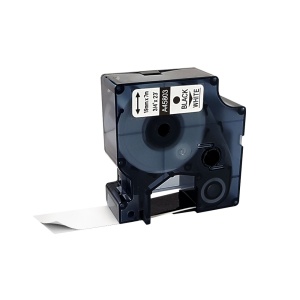 Etichete 19mm x 7m negru alb compatibile Dymo S0720830 45803, pentru gama Dymo Labelamanger