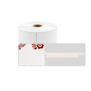 Etichete bijuterii 25 x 30 mm + 45 mm model flori rosii pentru imprimanta AIMO Phomemo M110 M200 M220 100 etichete