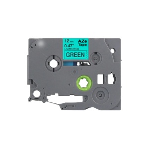 Etichete compatible Brother TZe-731 12mm x 8m negru verde caseta gri - Img 1