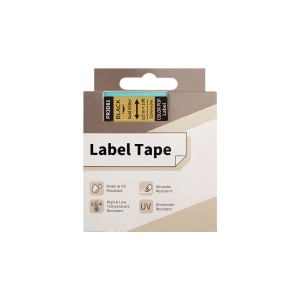 Etichete cu sclipici AIMO color pop 12mm x 3m, negru auriu, AIMO D1600, PR3D81 - Img 2