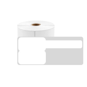 Etichete mari stegulet F pentru cabluri 48 x 50mm + 52mm, plastic alb, pentru imprimanta M110 M200, 80 buc rola