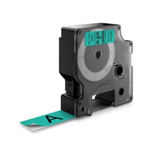 Etichete standard 19mm x 7m negru verde DYMO LabelManager D1 S0720890 45809