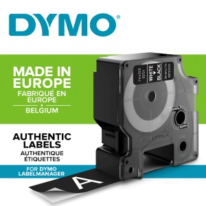 Etichete standard 24mm x 7m alb negru DYMO LabelManager D1 S0721010 53721 - Img 2