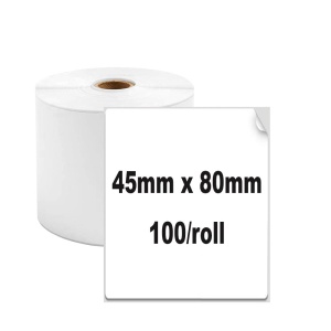 Etichete termice 45 x 80 mm plastic alb pentru imprimanta AIMO Phomemo M110 M200 M220 100 etichete - Img 2