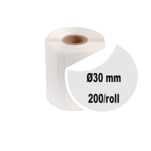 Etichete termice rotunde O 30 mm plastic alb pentru imprimanta AIMO Phomemo M200 M220 200 etichete - Img 2