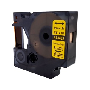 Etichete vinil galben 12mm x 5.5m compatibile Dymo 18432 - Img 2