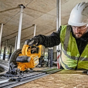 Fierastrau circular Dewalt DCS579T2 cu 2 acumulatori Li-Ion XR FLEXVOLT 54 V 6.0 Ah, 190 mm, in valiza TSTAK - Img 5