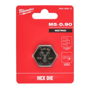 Filiera hexagonala Milwaukee pentru filet metric, M5-0.90 - Img 2