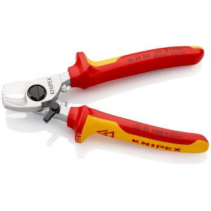 Foarfeca de taiat cablu, cu arc, izolata la 1000 V, KNIPEX, 165 mm - Img 2