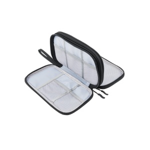 Geantă Tellur pentru organizare cabluri și accesorii, 21 x 12,5 x 6 cm, poliester, negru - Img 6