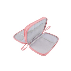 Geantă Tellur pentru organizare cabluri și accesorii, 21 x 12,5 x 6 cm, poliester, roz - Img 6