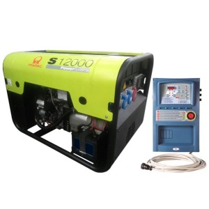 Generator de curent pe benzina PRAMAC S12000T_CONN_DPP_AVR_AMF, portabil, trifazat, 13.9 kVA, panou de automatizare - Img 2